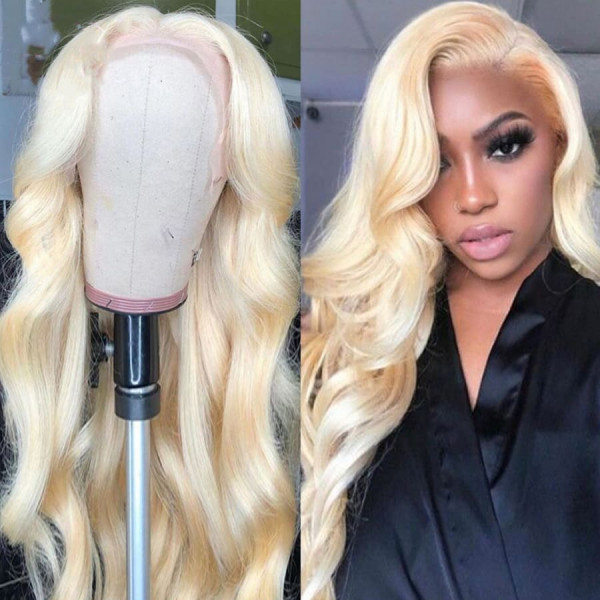 Lace Melts Into The Skin So Flawlessly!! 613 Blonde Virgin Human Hair 13x6 Lace Front Wigs Pre Pluck