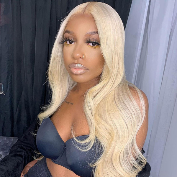 Lace Melts Into The Skin So Flawlessly!! 613 Blonde Virgin Human Hair 13x6 Lace Front Wigs Pre Pluck