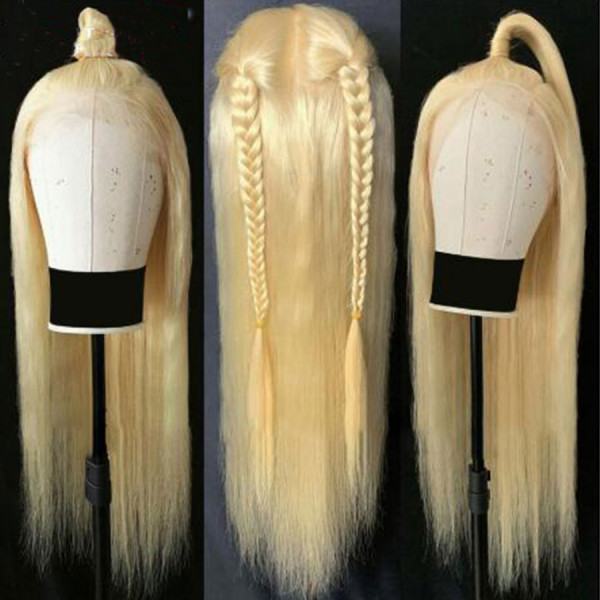 Wanna Become A Blonde Girl? Here you go! #613 Blonde Virgin Human Hair Invisible Transparent Lace 13