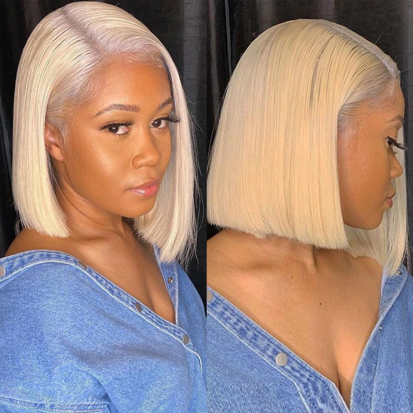 The Best Choice to Dye Any Color without Bleaching! 613 Blonde Virgin Human Hair Invisible Transpare