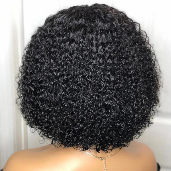 Affordable Vacation Brazilian Curly Bob Wig! INVISIBLE TRANSPARENT LACE! 12A Grade Virgin Human Hair