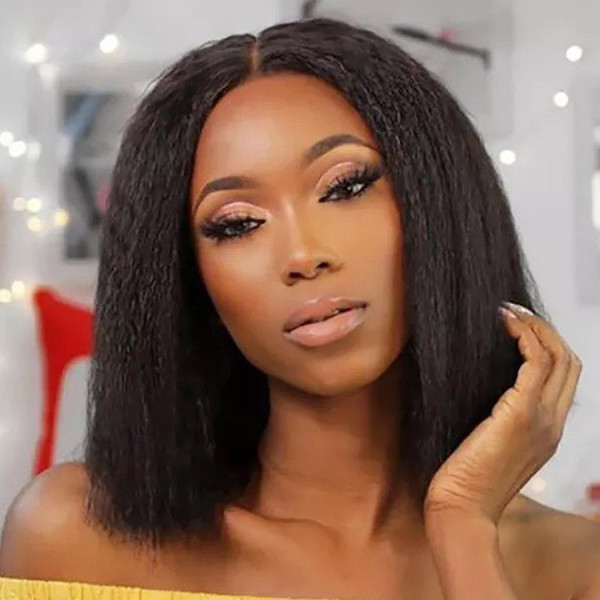 Only for Member Kinky straight hair Wigs!!! Royalty Hair 13x4 human Lace Front Wigs Pre Plucked (z16