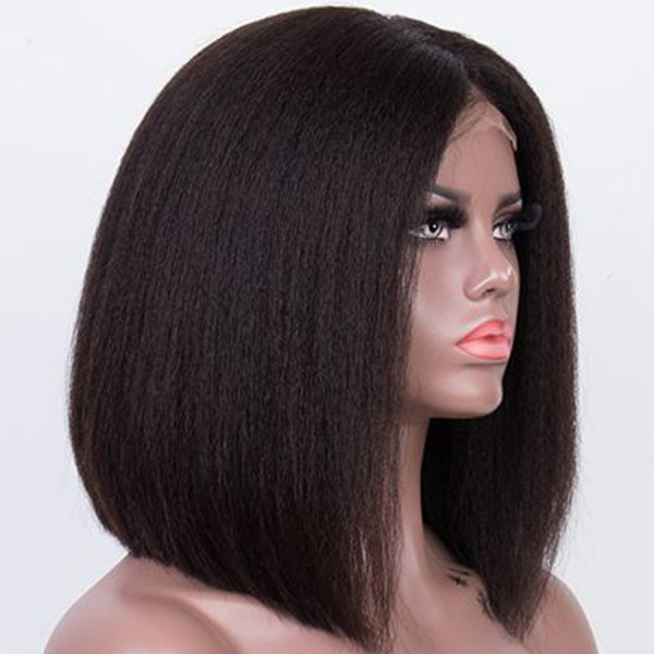 Only for Member Kinky straight hair Wigs!!! Royalty Hair 13x4 human Lace Front Wigs Pre Plucked (z16