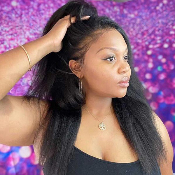 Are You A Fan Of Kinky Straight Hair? Buy Now, Pay Later! Virgin Human Hair 13x4 Lace Front Wigs Pre