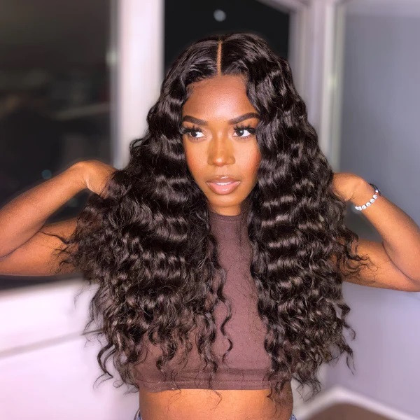 Only for Member 100% Deep Wave hair Wigs!!! Royalty Hair 7x7 human Lace Front Wigs Pre Plucked (Z23