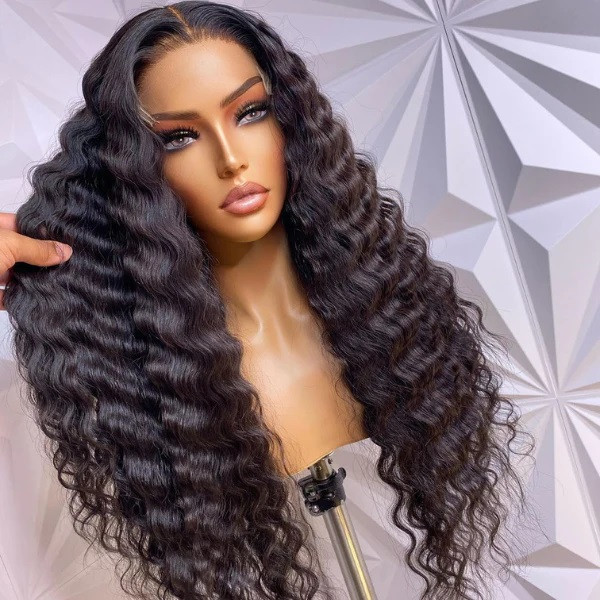 Only for Member 100% Deep Wave hair Wigs!!! Royalty Hair 7x7 human Lace Front Wigs Pre Plucked (Z23