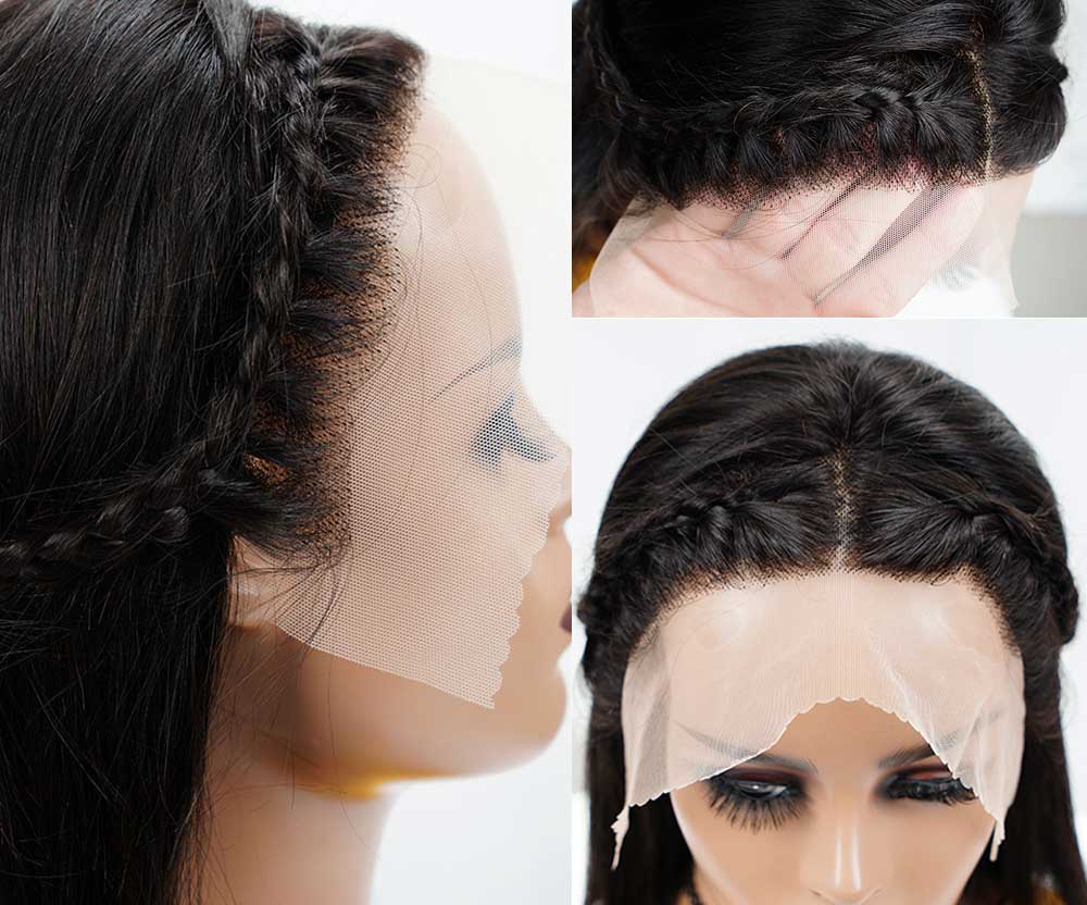 Kinky Straight Full Lace Wig 10-30inch Kinky Straight Wig Heat Resistant Human Hair Wigs