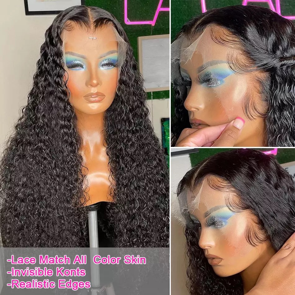 Water Wave Lace Front Wigs For Women Pre Plucked With Baby Hair Curly Human Hair Wigs Deep Wave Fron