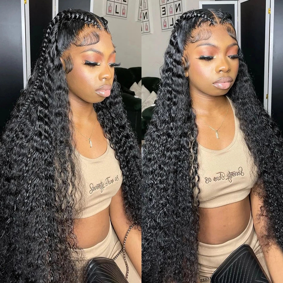 Water Wave Lace Front Wigs For Women Pre Plucked With Baby Hair Curly Human Hair Wigs Deep Wave Fron