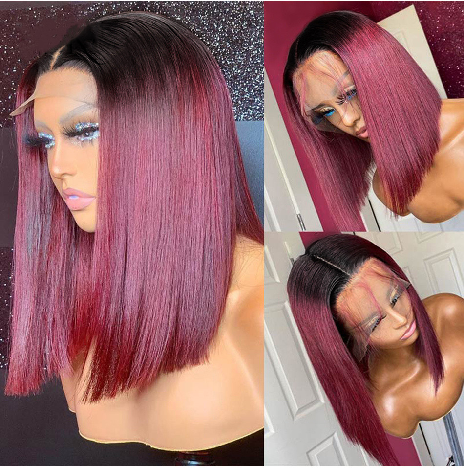 What A Bomb Wig With This Color! 10 Inch-14 Inch Virgin Human Hair 13*4 Frontal Wigs!