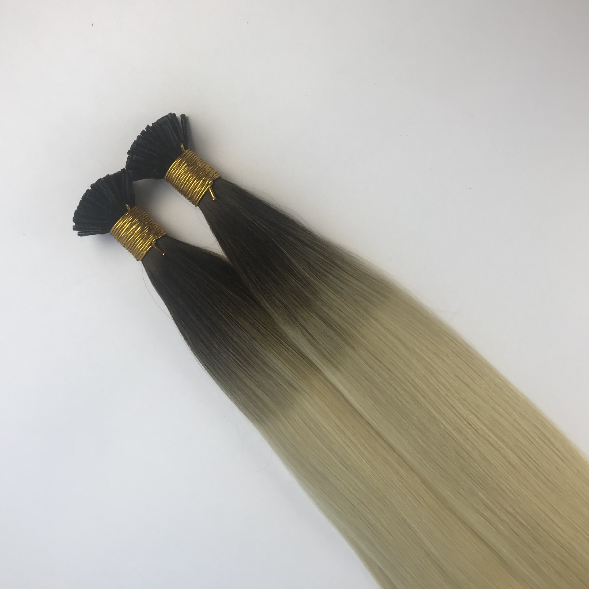 18inch T2-1001# Double Drawn I Tip Keratin Hair 100% Virgin Cuticle Raw hair extension