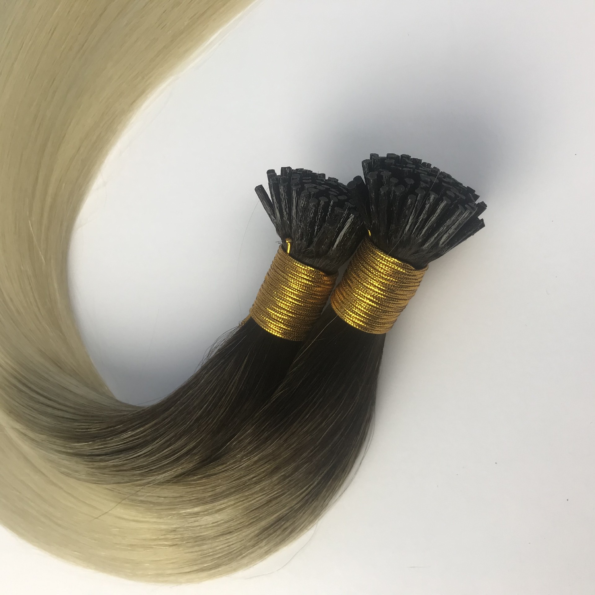 18inch T2-1001# Double Drawn I Tip Keratin Hair 100% Virgin Cuticle Raw hair extension