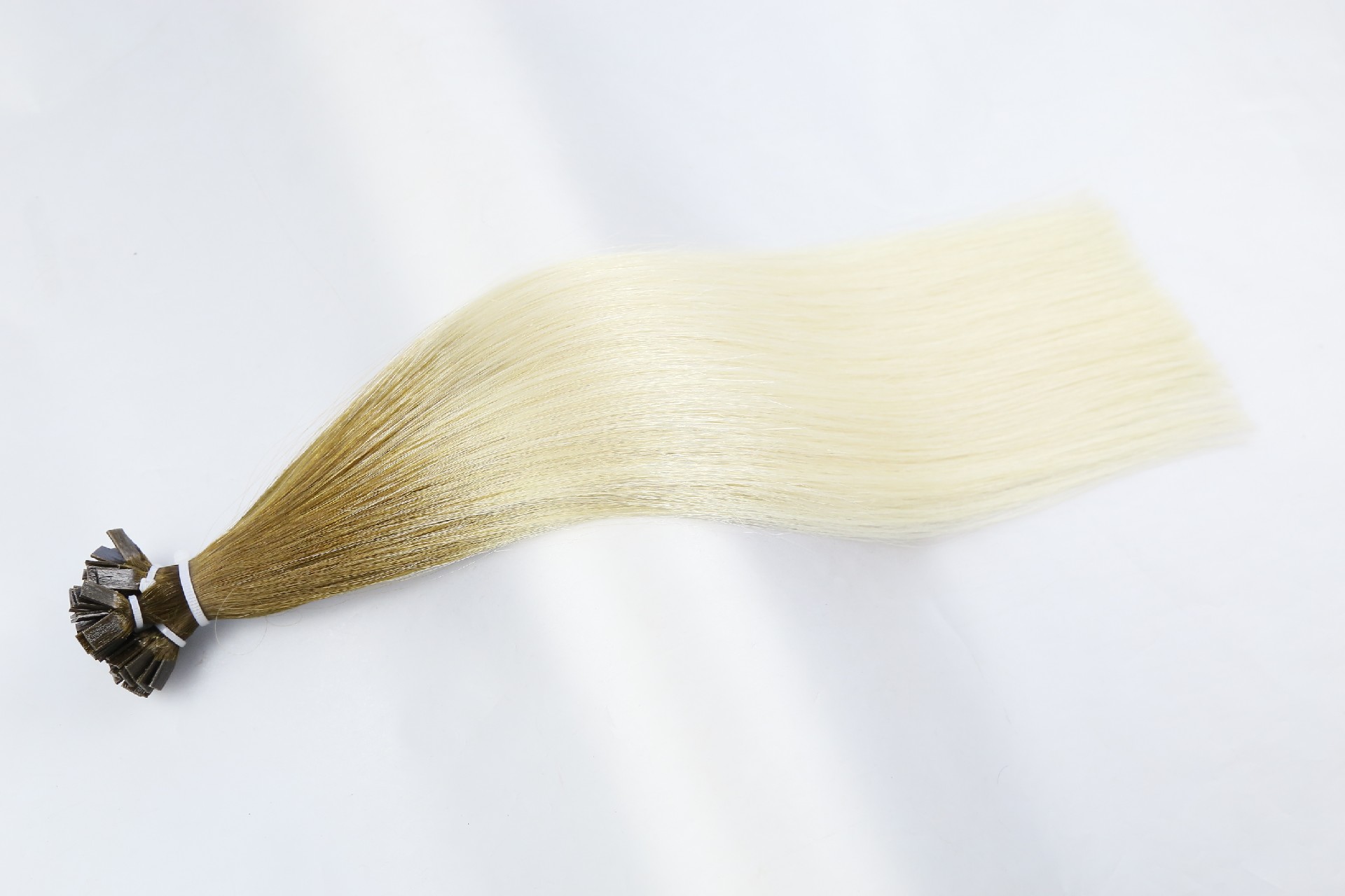 16inch T4-1001#  Double Drawn Flat Tip 100% Virgin Cuticle Raw Hair extensions