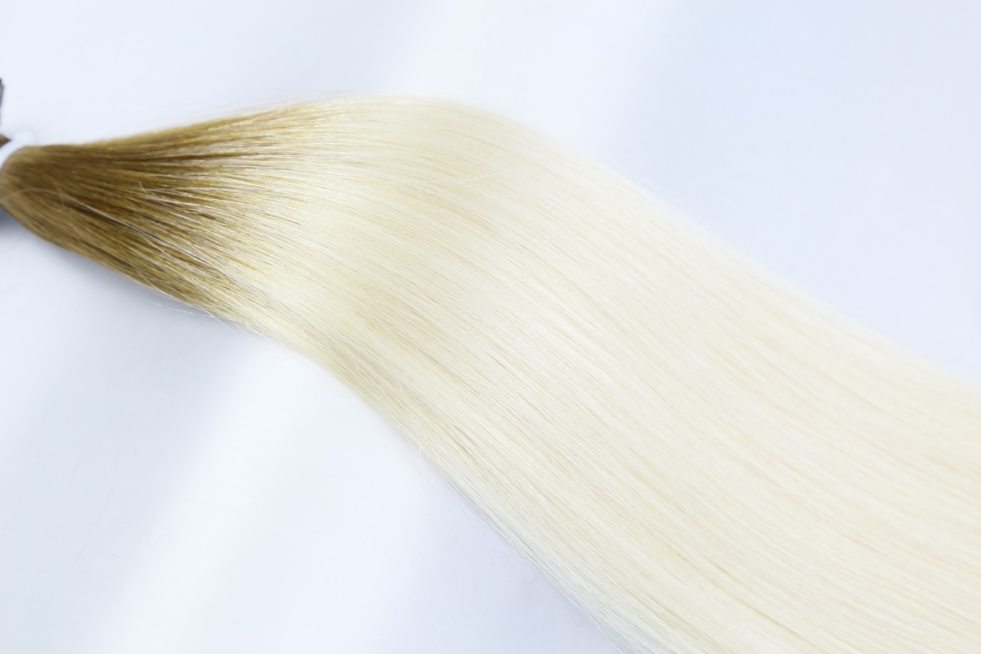 16inch T4-1001#  Double Drawn Flat Tip 100% Virgin Cuticle Raw Hair extensions