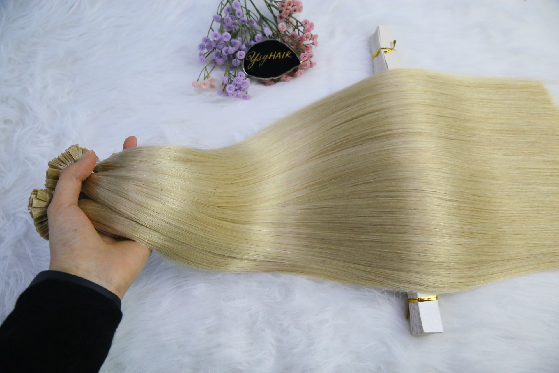 20inch M18-60#  Double Drawn Flat Tip 100% Virgin Cuticle Raw Hair extensions
