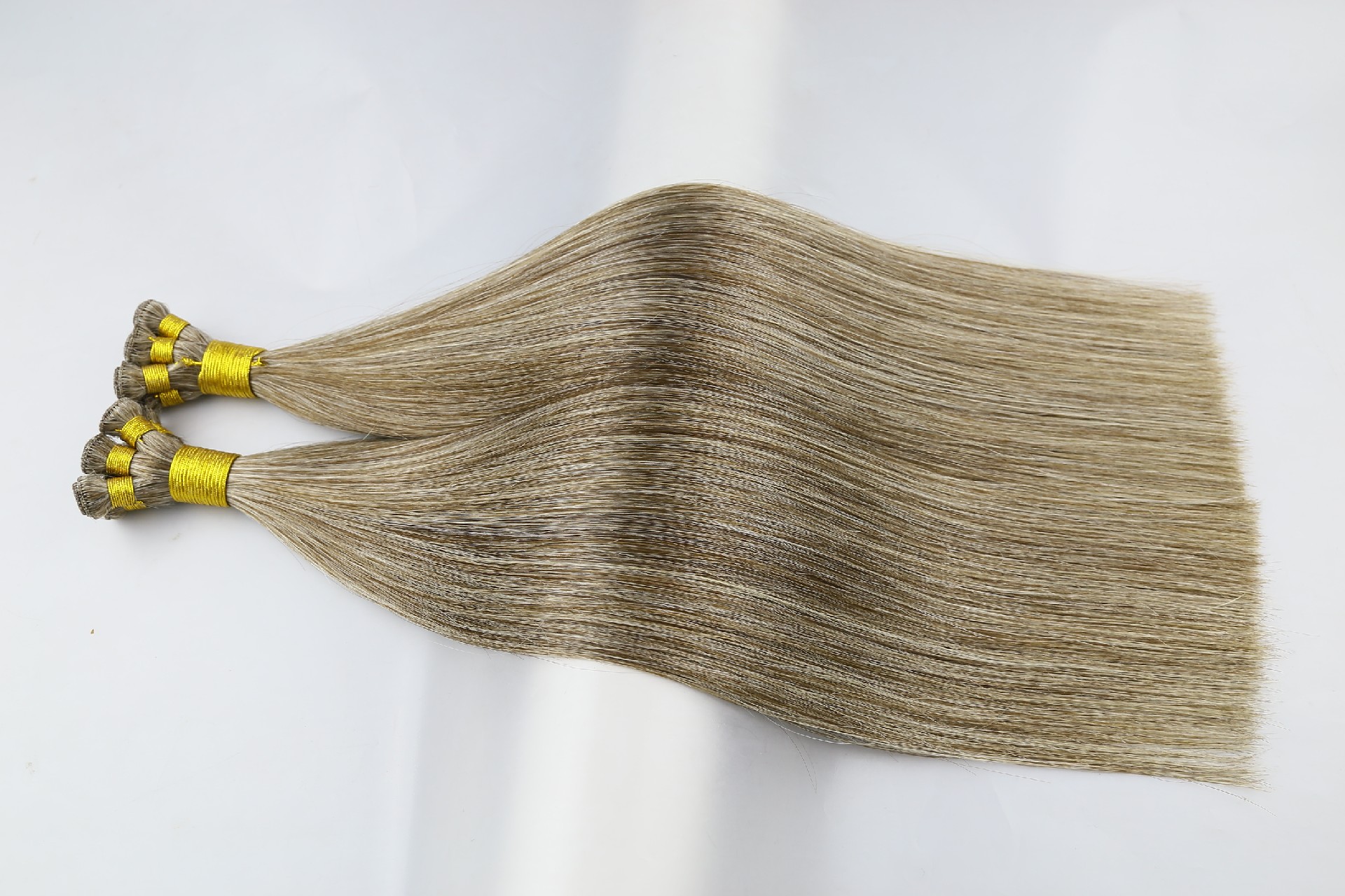 18inch M4-613# Double drawn handtied weft human hair extensions