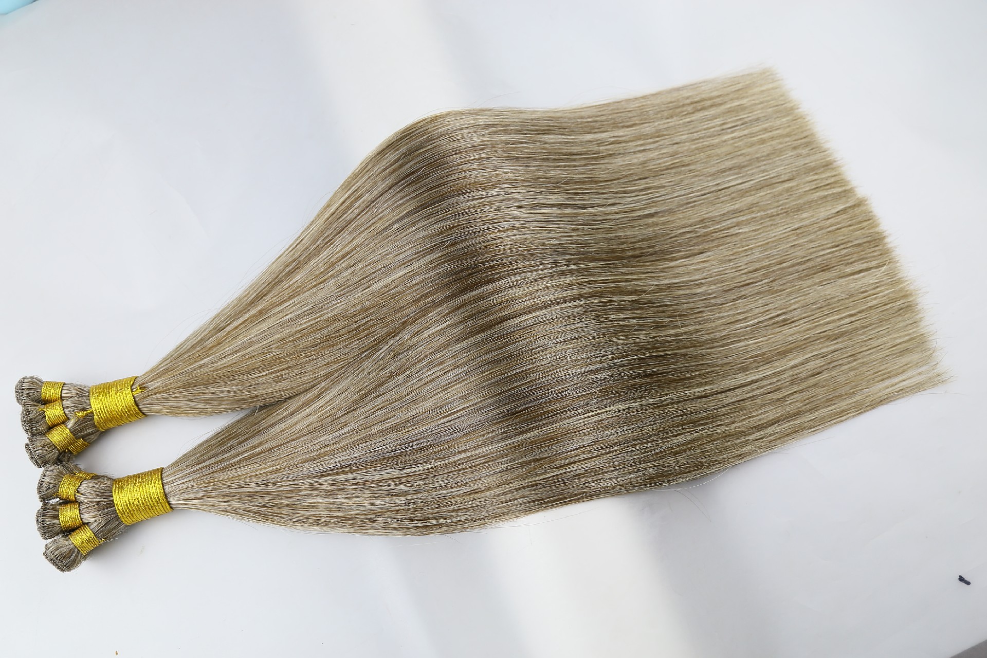 18inch M4-613# Double drawn handtied weft human hair extensions