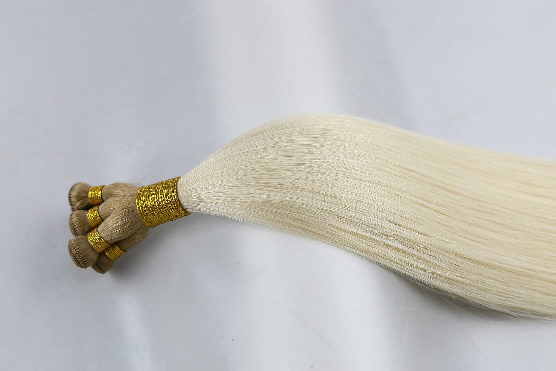 22inch T8-60# double drawn handtied weft human hair extensions