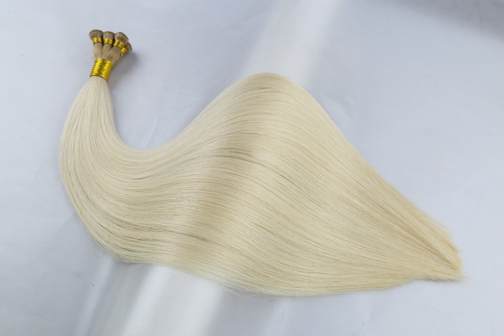 22inch T8-60# double drawn handtied weft human hair extensions
