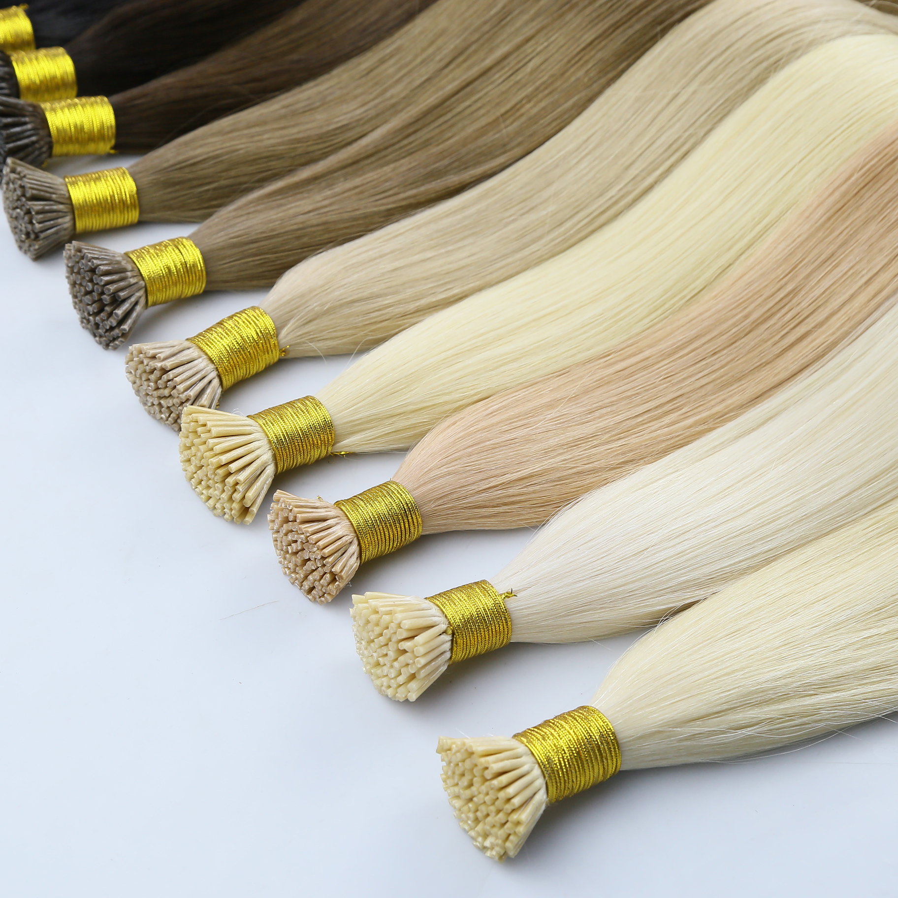 Top Quality Direct Factory Luxury Virgin Russian Double Drawn Balayage I Tip Hair Extensions