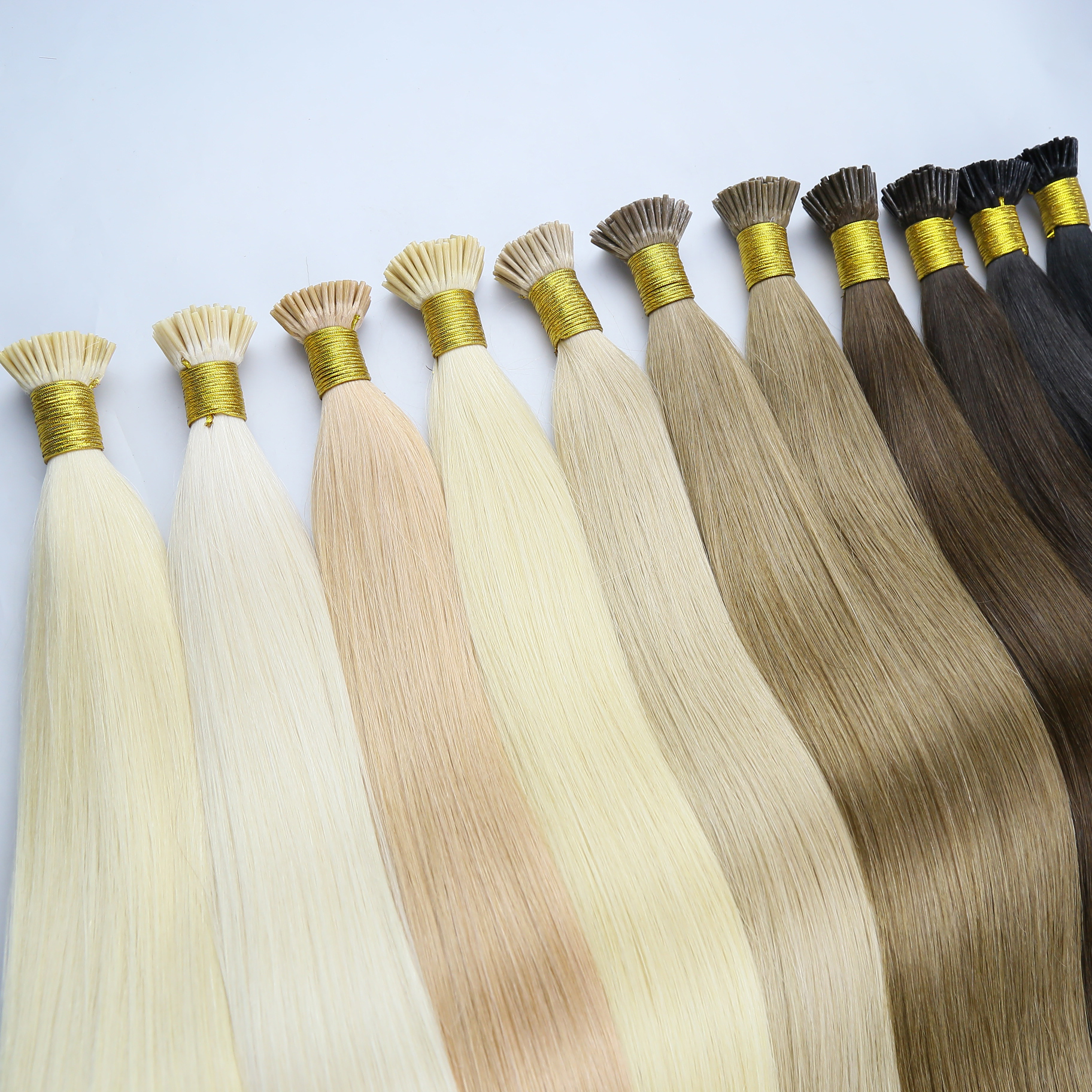 Top Quality Direct Factory Luxury Virgin Russian Double Drawn Balayage I Tip Hair Extensions