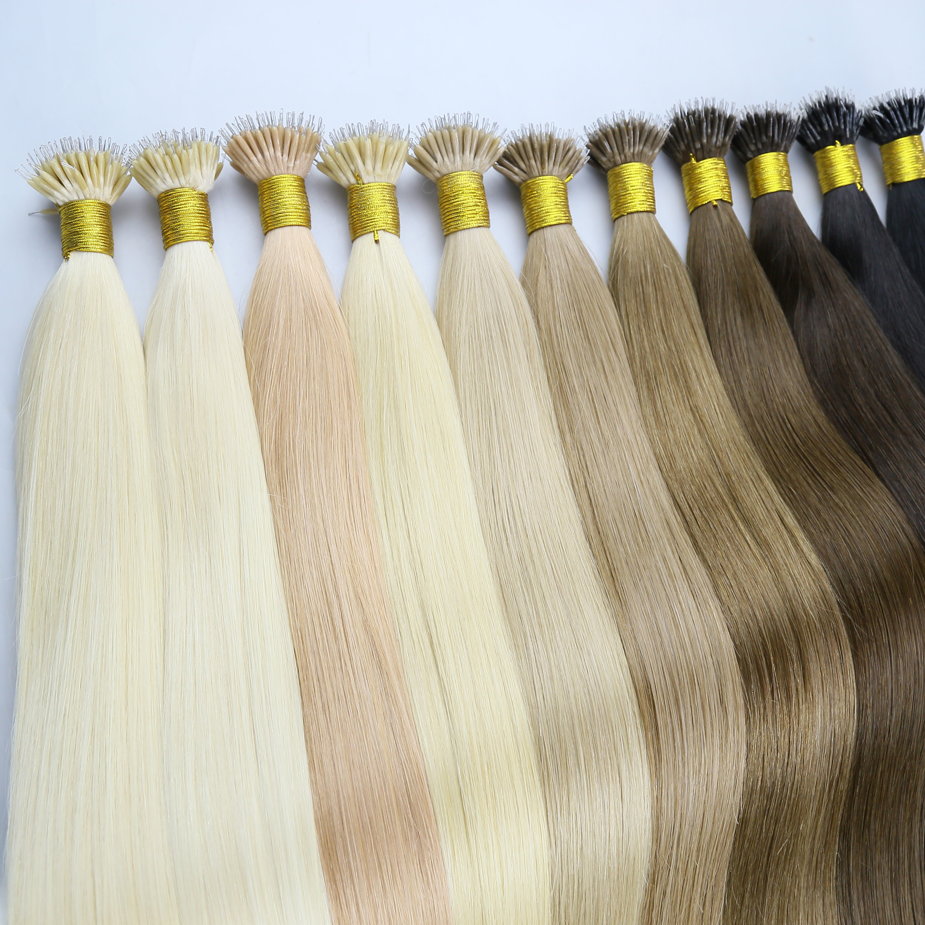 Best Quality Direct Factory Virgin Russian Double Drawn Nano Straight Hair Extensions
