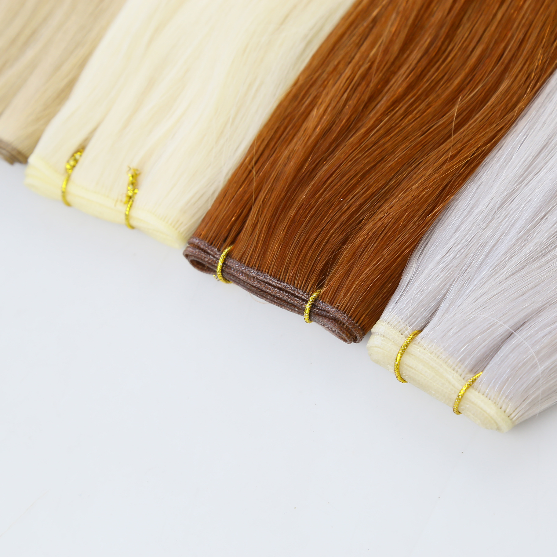 Russian Human Hair Extensions 100% Raw Virgin Hand Tied Hair Extension
