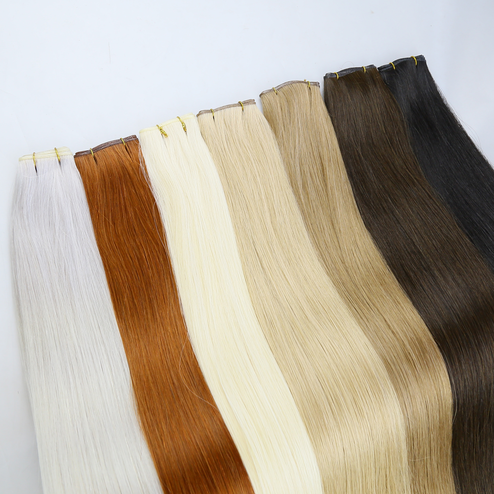 Russian Human Hair Extensions 100% Raw Virgin Hand Tied Hair Extension