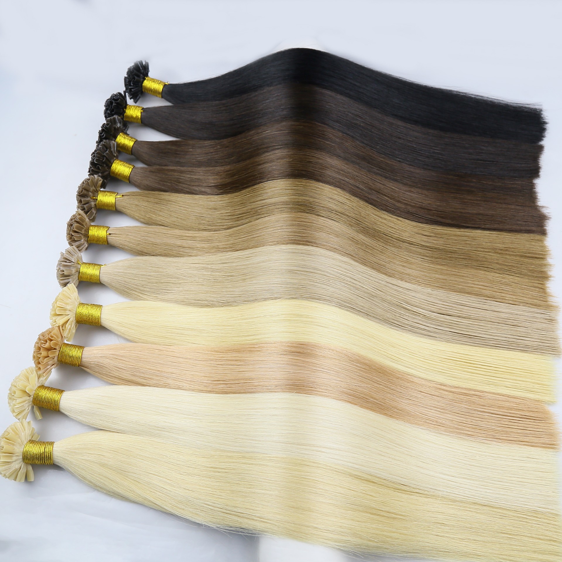 Double Drawn Full Cuticle U Tip Hair Keratin Tip extensions Balayage Colour