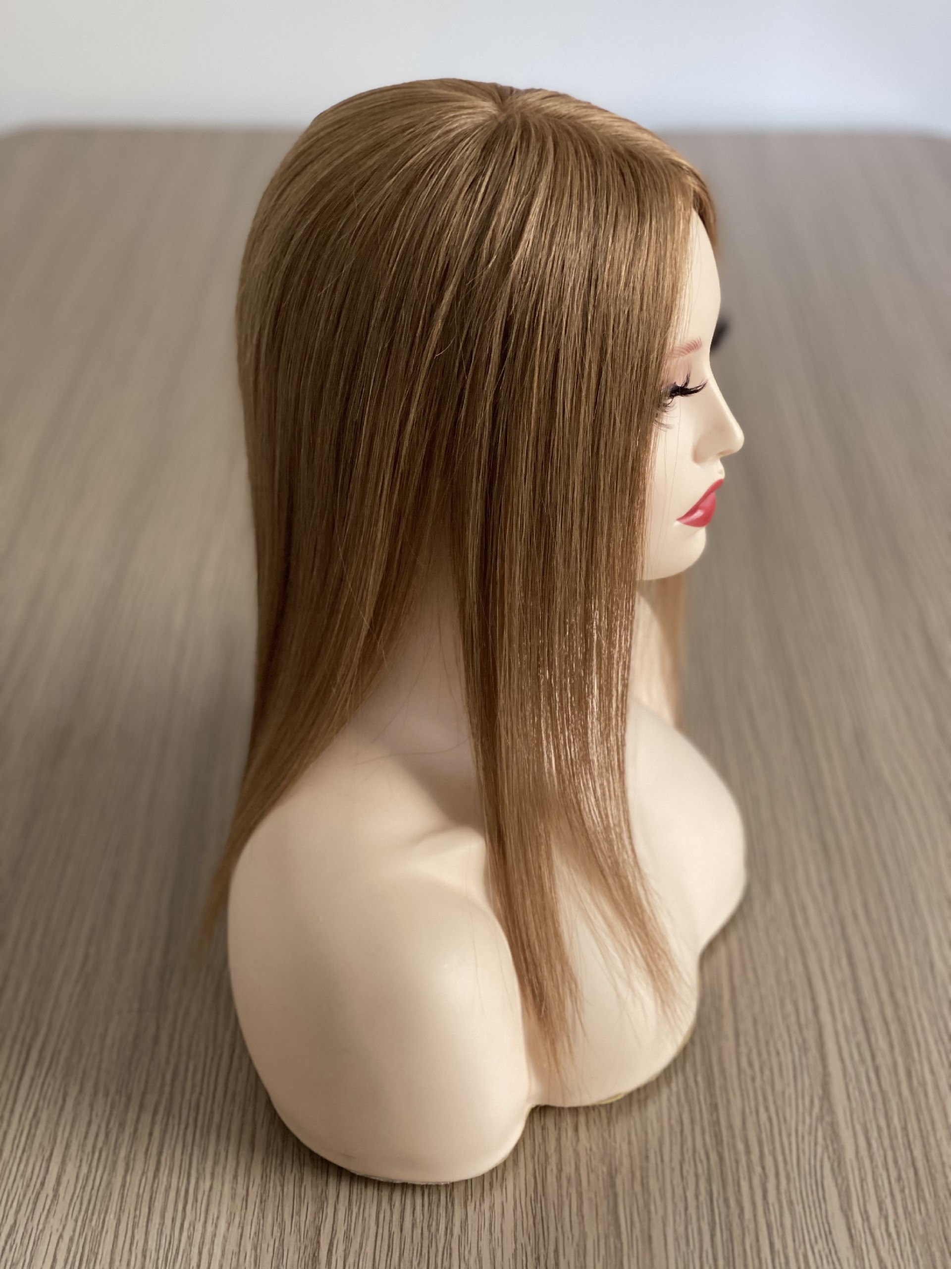Top European Human Hair Topper 16inch 8# 6X6