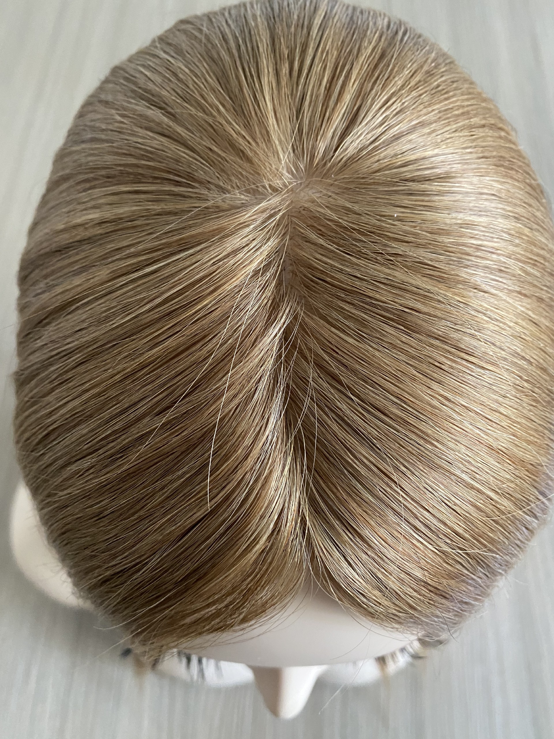 Top European Human Hair Topper 16inch 8# 6X6