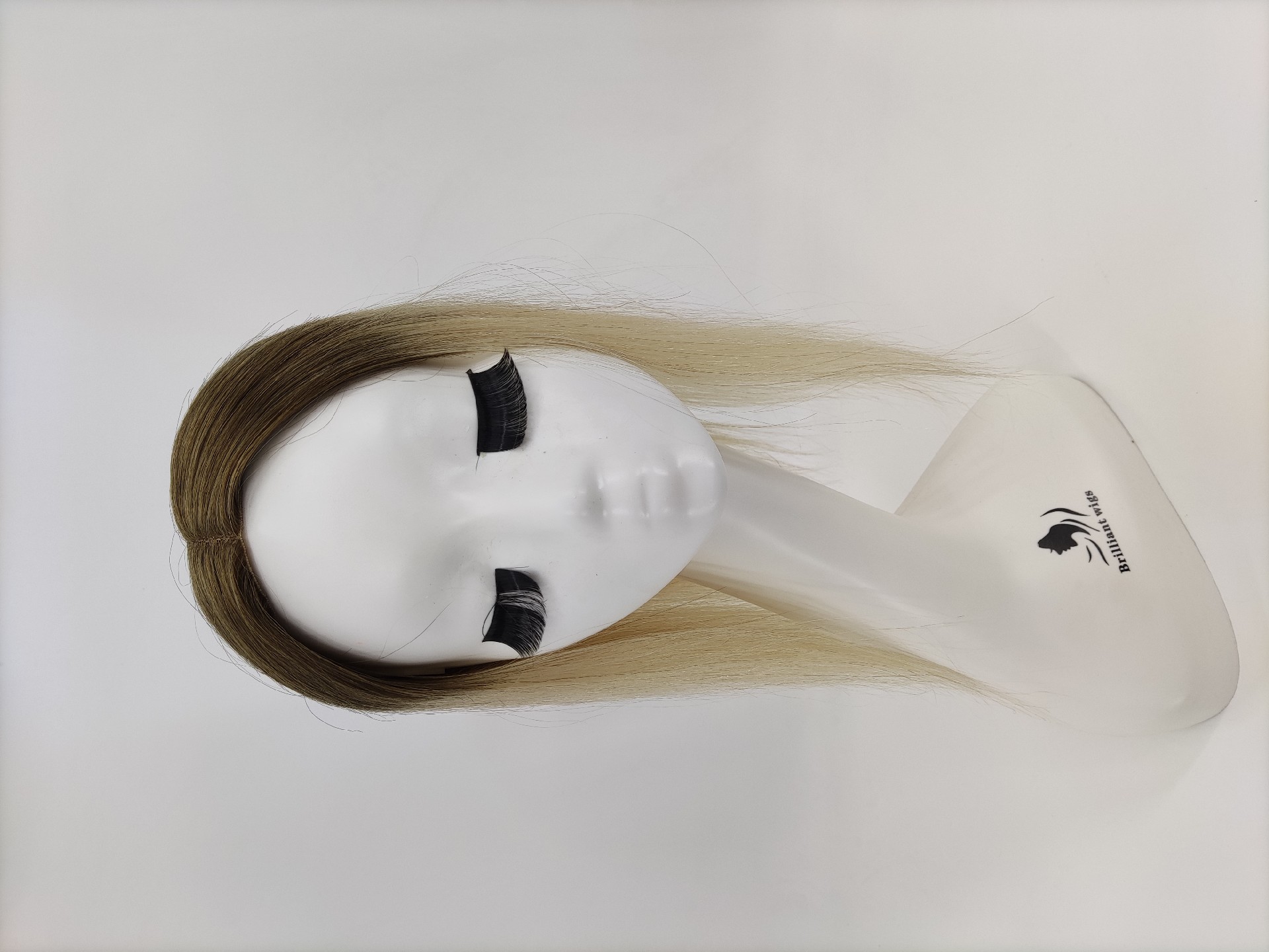 16inch T4-White# 5x6 Full Mono Top With Pu Around Cuticle Aligned Human Hair Topper