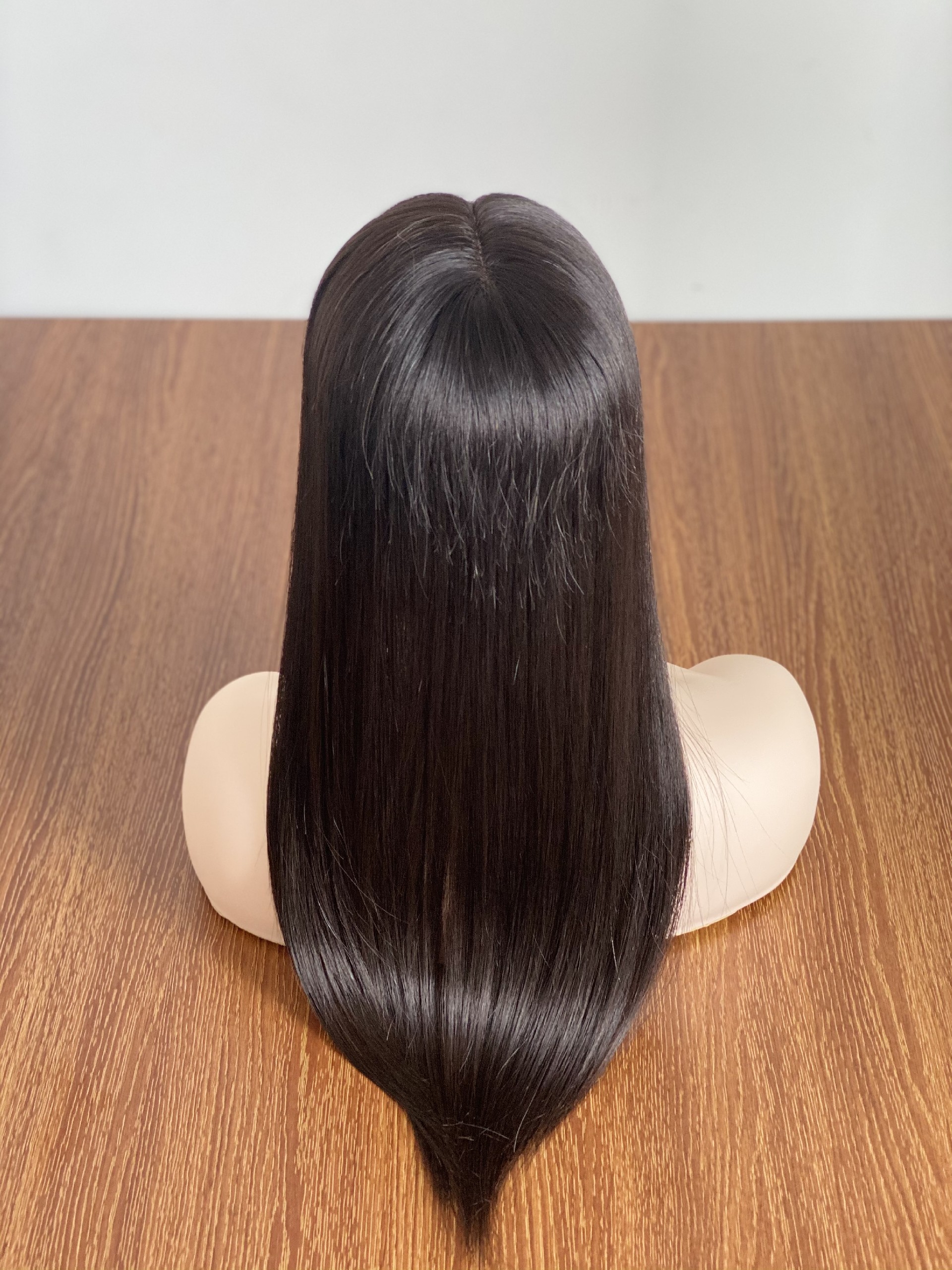 16inch Natural Color 5x6 Full Mono Top With Pu Around Cuticle Aligned Human Hair Topper