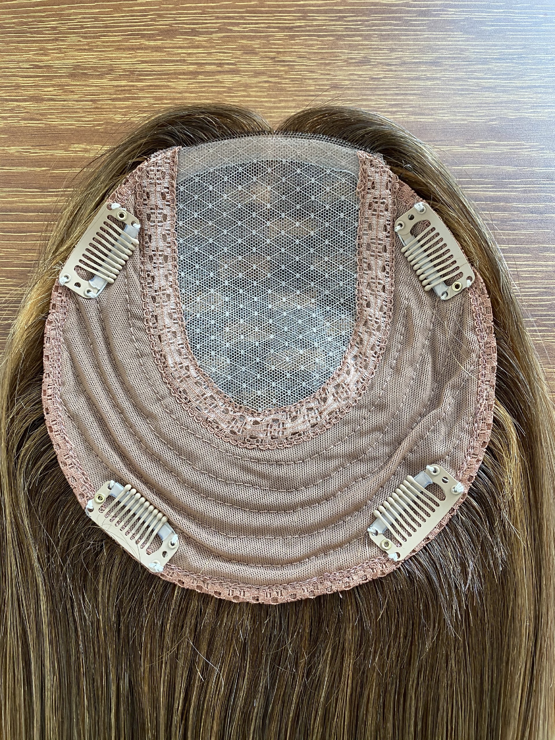 18inch Caramel# Silk Top Wefted Back 6X6.5