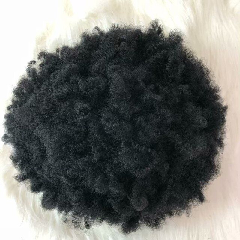 Full Lace Indian Men Hair Toupee Wig Replacement System Super Swiss Lace Base 8x10 Inch Afro Curly H