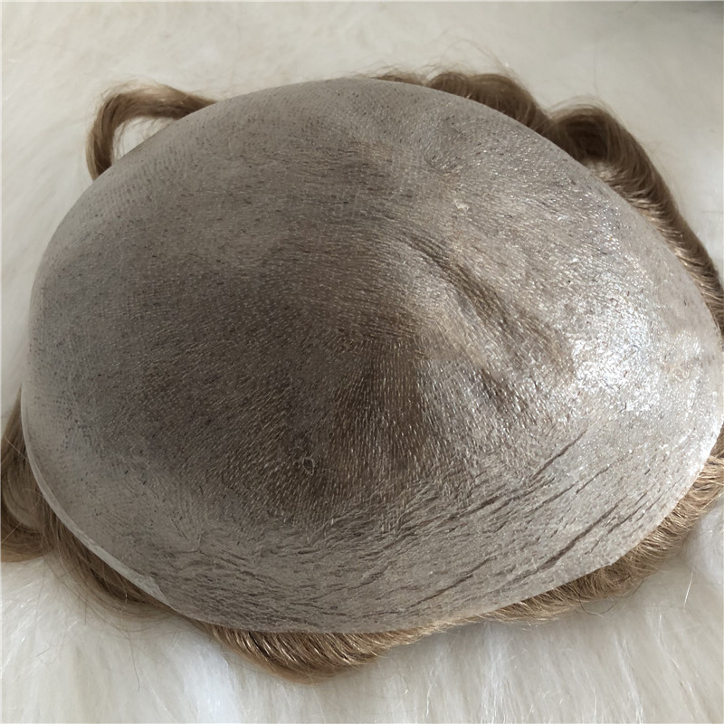 #4 Ash Brown Men Hairpiece Toupee For Black Men Indian Remy Super Thin Skin Pu Base 6x8Inch Hair Pro